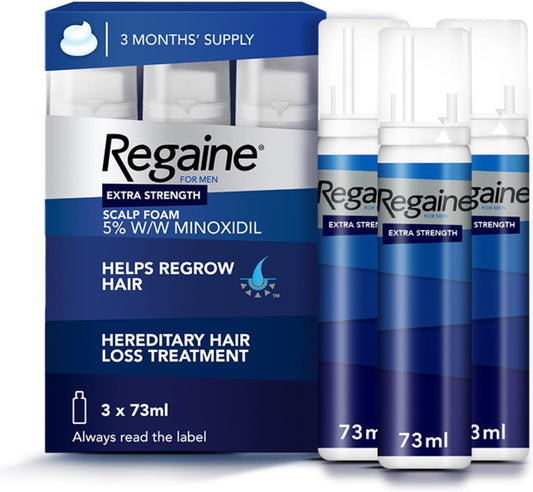 Regaine/Rogaine For Men Hair Regrowth Foam 3 x 73ml (Packing May Vary)