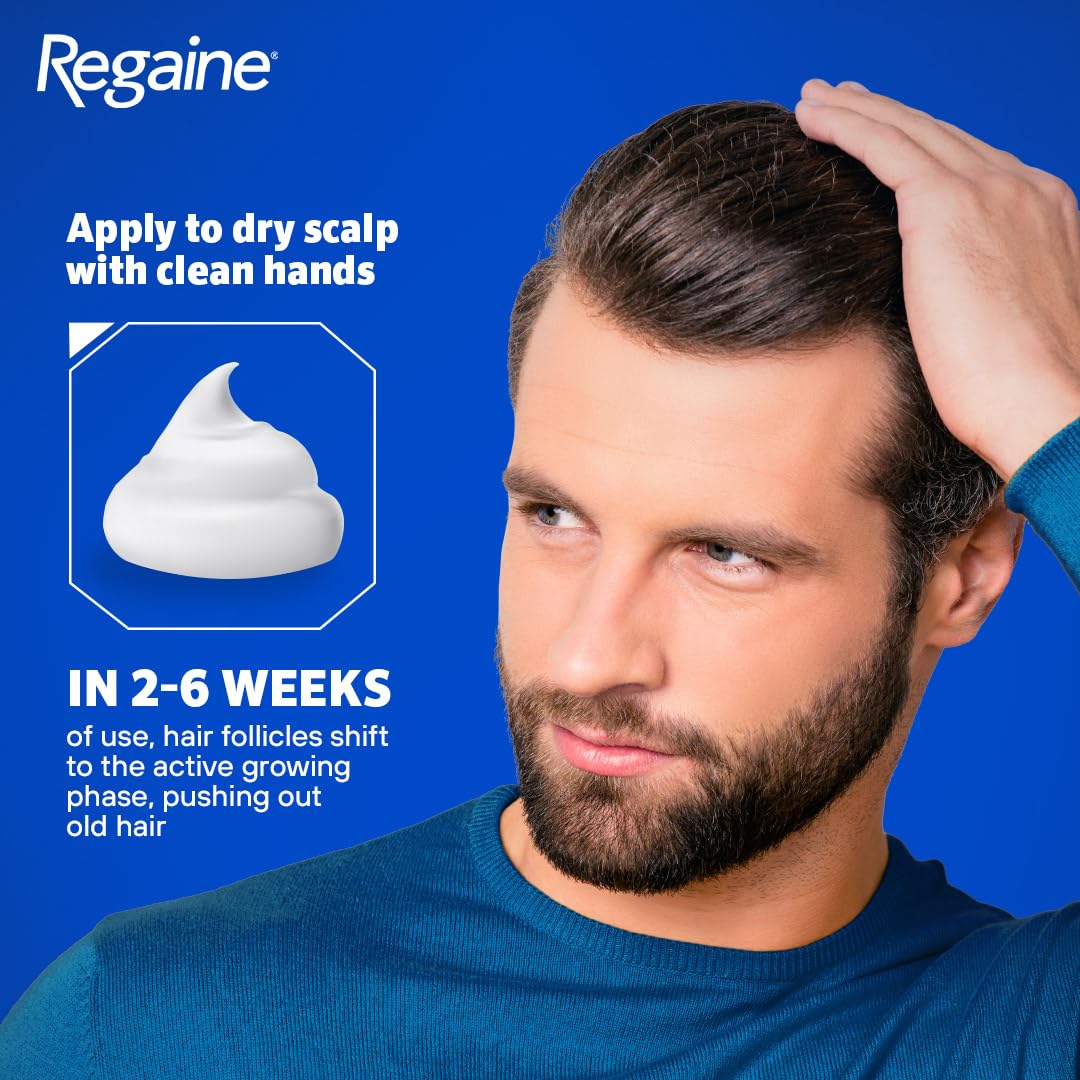 Regaine/Rogaine For Men Hair Regrowth Foam 3 x 73ml (Packing May Vary)
